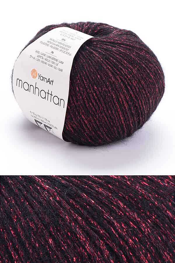 YARNART MANHATTAN 904 Kırmızı-Siyah